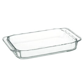 オーブントースター皿 グラタン皿 長方形 耐熱ガラス オーブン調理対応 外径24×14.5×高さ3cm