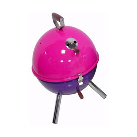 マルチ ミニバーベキューコンロ BBQ・蒸す・スモークの1台3役 ピンク×パープル 万能BBQコンロ 円形コンロ 球状コンロ