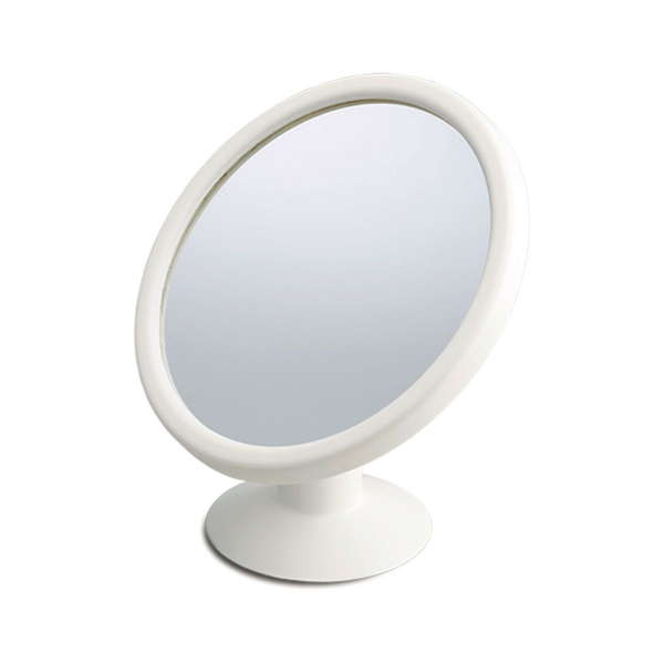 洗面鏡 壁掛けミラー 直径11cm 鏡の角度が調節できる 飛散防止加工 ガラス製ミラー