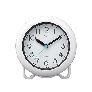 バスクロック 防滴 お風呂用時計 バブルコート ホワイト(掛け時計/置き時計/タオルハンガー/スタンド/アナログ/かわいい/シンプル)