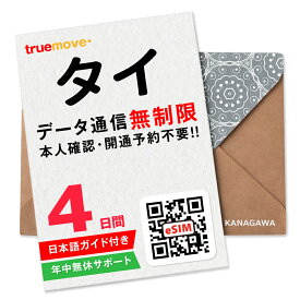 【タイeSIM】4日間(96時間) データ通信無制限 楽天メッセージより即日送信 お急ぎの方(LINE相談受付中) 有効期限 / ご購入日より90日以内 タイSIM