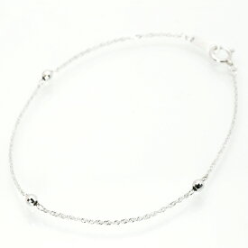 ブレスレット レディース 18金ホワイトゴールド K18WG