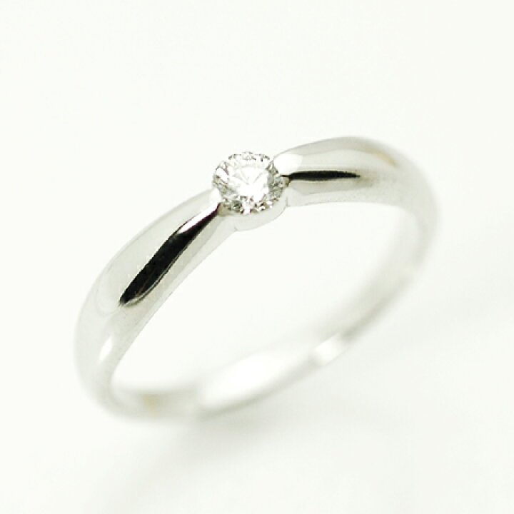 楽天市場】リアン ピンキーリング ダイヤモンド0.1ct 18金ホワイト  