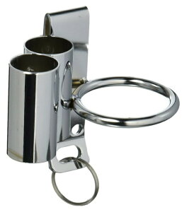 カクイ 工具ホルダー 細巾タイプ クリップ式 No.3-2P-C ステンレス製 ハンマー・シノ・バール差し 60mmまでのベルトに対応 工具の収納 903601 '