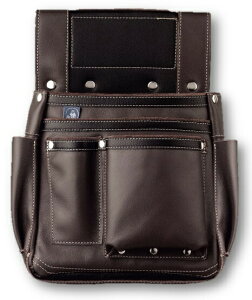 ふくろ倶楽部 朱雀 四型 「茶」 SZ-884B 材質:本革+人工皮革 釘袋 腰袋 010543 在庫