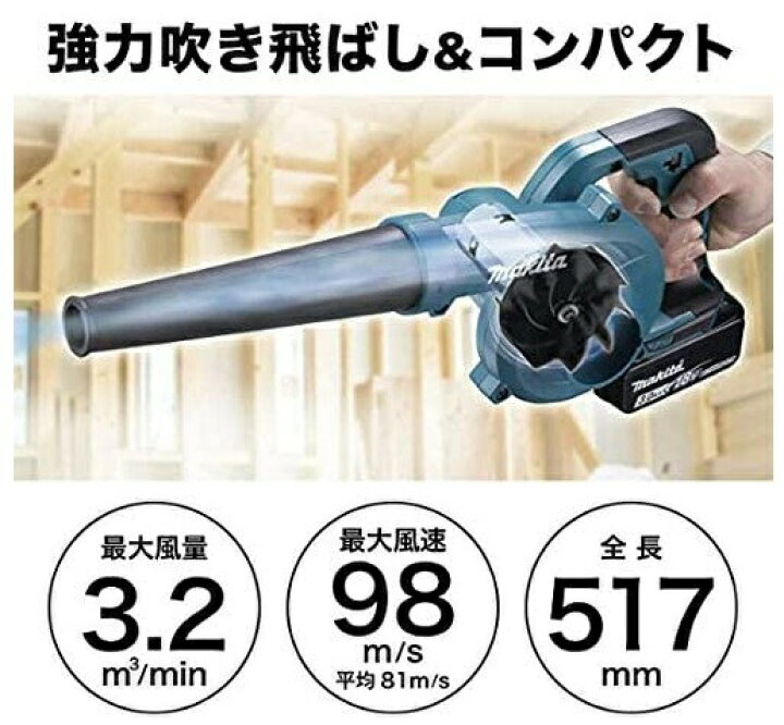 楽天市場】マキタ 充電式ブロワ セット UB185DZ(本体のみ)+バッテリ 