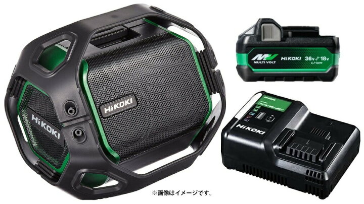 楽天市場】HiKOKI コードレススピーカ US18DA(NN)+バッテリBSL36A18X+ 