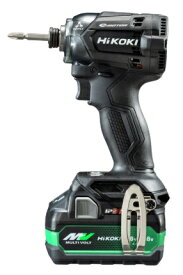 HiKOKI コードレスインパクトドライバ WH18DC(2XPBZ) ストロングブラック バッテリ(BSL36A18X)x2個+急速充電器+ケース付 18V対応 ハイコーキ 日立