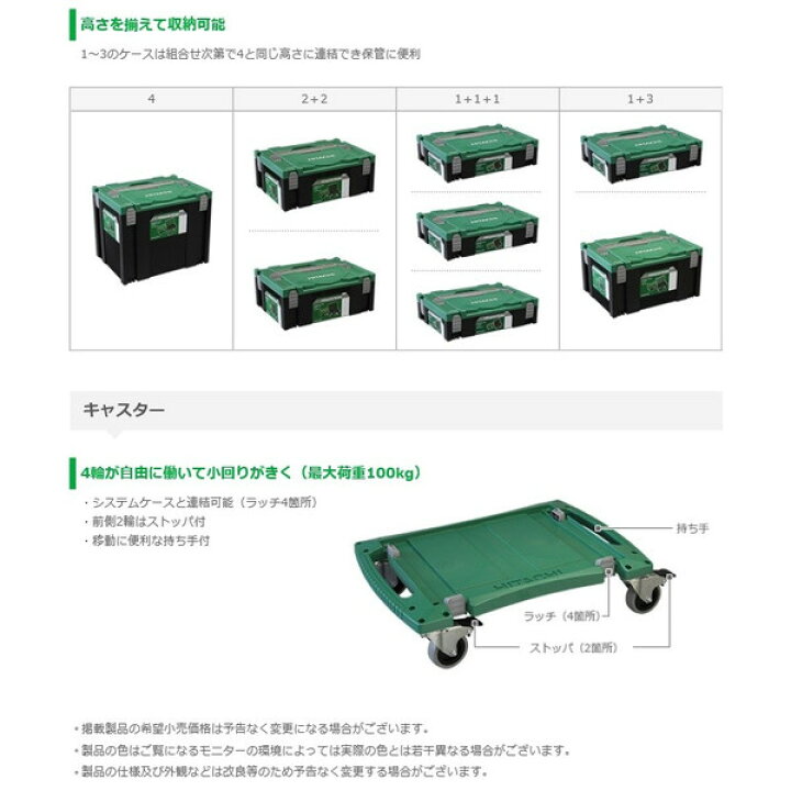 楽天市場】日立 システムケース用 キャスター 526x372x140mm 0040-2660 