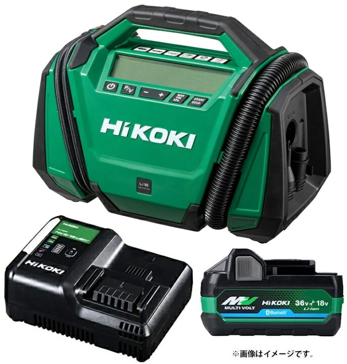 楽天市場】HiKOKI コードレス空気入れ UP18DA(NN)+バッテリBSL36A18BX+ 