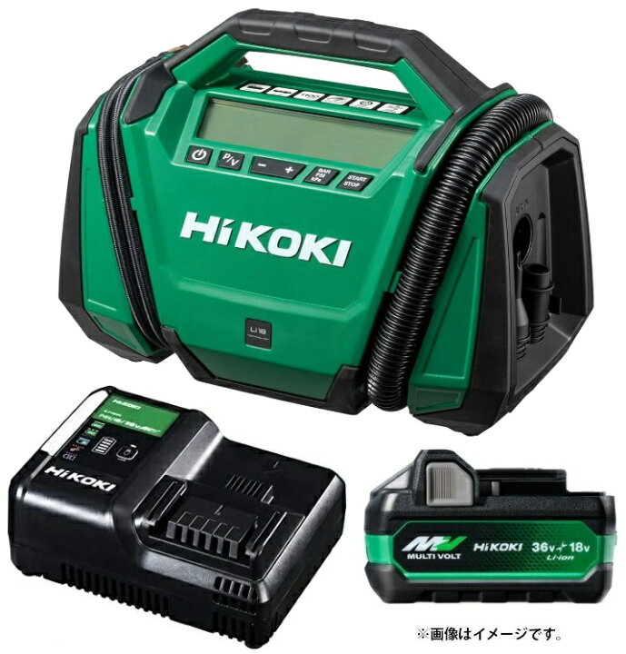 楽天市場】HiKOKI コードレス空気入れ UP18DA(NN)+バッテリBSL36A18X+ 