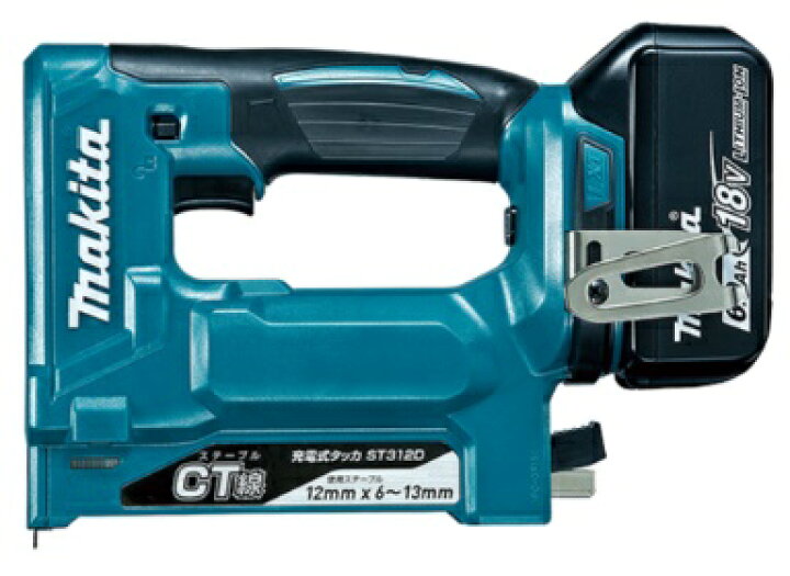 楽天市場】(マキタ) ST312DRG 充電式タッカ BL1860B+充電器DC18RF+ 