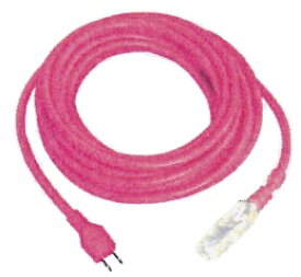 フジマック 光るタップコード 5M HE-1505-P ピンク 15A VCT1.25 2芯 HE-1505P 延長コード FUJIMAC 小型便 在庫