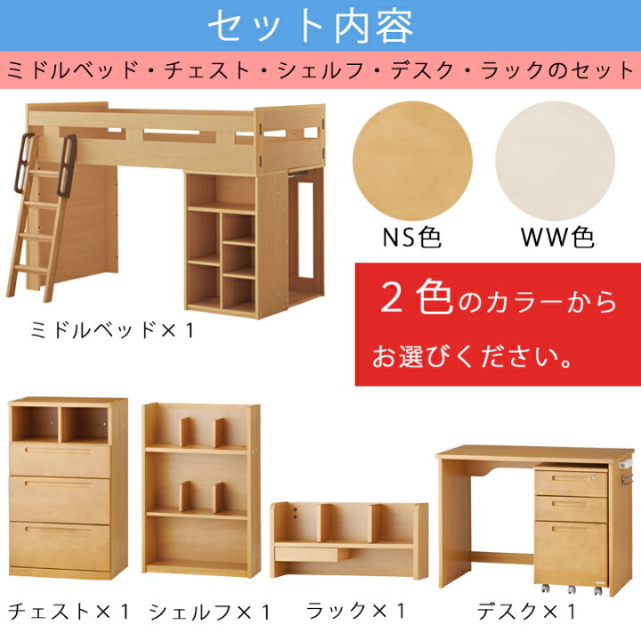 引取限定】コイズミ ミドルベッド3点セット