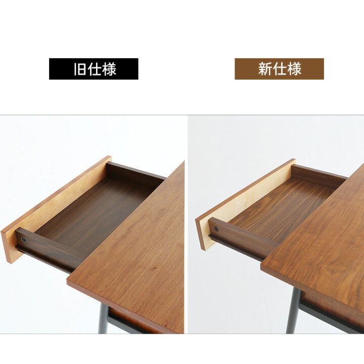 楽天市場】デスク ウォールナット パソコンデスク 幅100cm 木製 