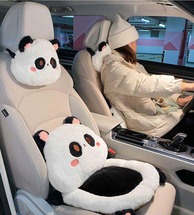 楽天市場】【パンダ首枕 3点セット】首枕 ネックピロー クッション 車用品3点セット