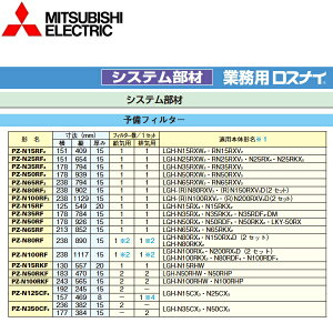 三菱電機 PZ-N80RF2 予備フィルター 【給排気 各1枚入り】業務用ロスナイ業務用部材 〇