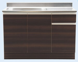 アイオ産業 KW-H1050R  H85cm 流し台 シンク:右(R) 間口1050mm 【1都3県の一部 送料無料】