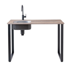 アイオ産業 TK-1200L コンパクトキッチン TK 流し台 間口1200mm シンク左 (水栓 別売) 【受注生産】【1都3県の一部 送料無料】