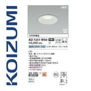 RCY~Ɩ@AD7251W50@_ECg 100 F 100W 6.1W@[Z]