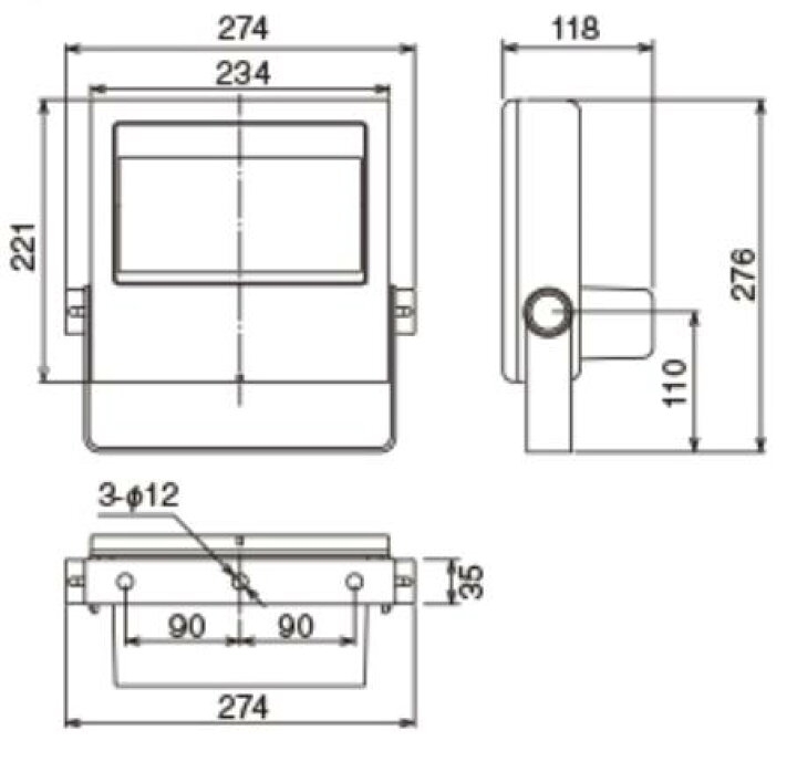 楽天市場】東芝ライテック LEDS-08910NW-LS9 LED投光器 重耐塩形 昼 