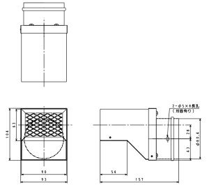 パーパス HM-0900C〔LC91〕 排気部材 取替用排気カバー(旧松下製取替用) ⇒□