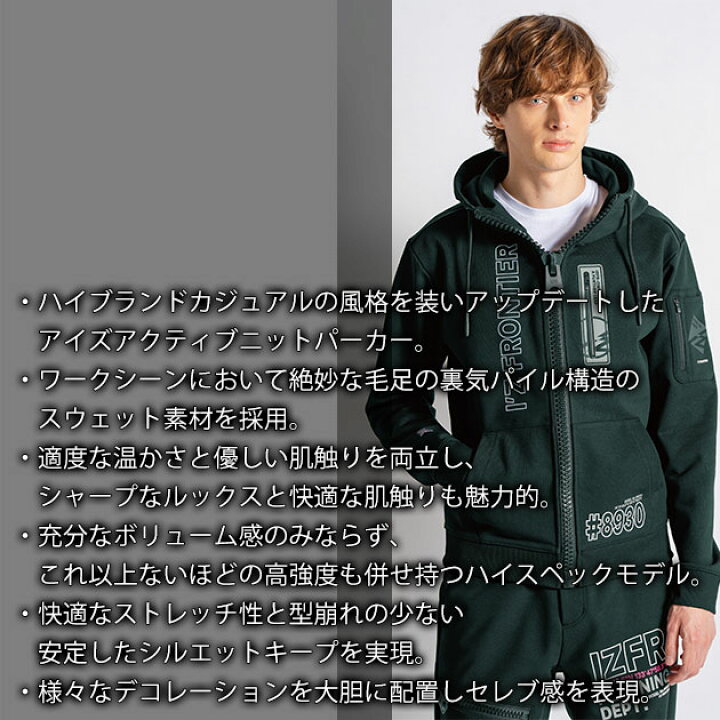 楽天市場】アイズフロンティア 8930S・8933S 秋冬作業服 作業着 P.D. 