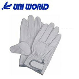 [スーパーSALE] 皮製手袋 ユニワールド 豚革クレスト手袋 マジック 当付 お買得3双組 1335