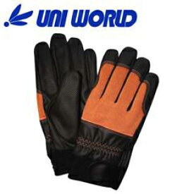 [スーパーSALE] ユニワールド 合皮製手袋 防寒PUグローブ背抜き 2700