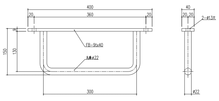 楽天市場】杉田エース ACE プレート付タラップ Φ22×300 芯寸法