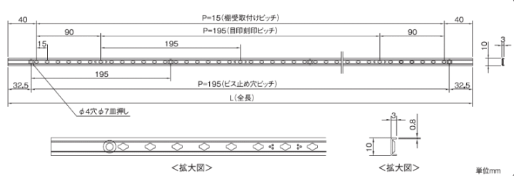 楽天市場】フィット棚柱（ダボレール） 長さ 1235mm ステンレス