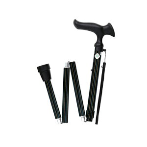 【送料無料】メーカー直送品Fuji Home(フジホーム)Walking Stick(ステッキ・杖)WB3933かるがも オム 折畳Mストライプ