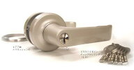 AGENT LS-200 インテグラルロック取替用レバーハンドル錠　2スピンドルタイプ　ディンプルシリンダー仕様…