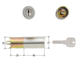 美和ロック JNシリンダー 77HP40 シルバー色 ※キー3本入 MIWA JNHP-40.CY MCY-187 シリンダー交換 カギ交換