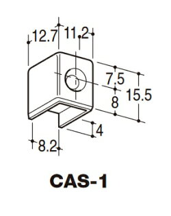 チャンネルサポート断面保護キャップロイヤル棚柱ホワイトASF-1用CAS-1WT
