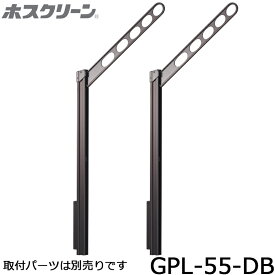 川口技研 ホスクリーン GPL-55-DB ダークブロンズ 2本入り 腰壁用上下式ローコストロングタイプ 物干し 屋外用