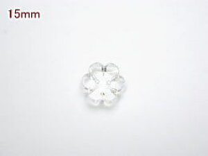 お花 透明ボタン-15mm(4個単位販売)CBT-18401-15【ネコポス便OK】