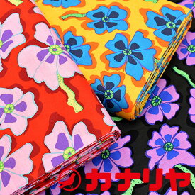 keffe fassett ケイフファセット camo flower 生地【メール便配送2.0mまで】 30cm（数量3）以上10cm単位からご注文ください。 USAコットン カラフル パッチワーク