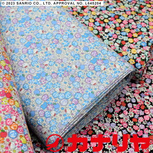 【LIBERTY】 リバティ リバティプリント タナローン 綿 Apple Picking ハローキティ Hello Kitty 50th aniversary 2024ss 春夏 LIBERTY 生地【メール便配送3.0mまで】 30cm(数量3)以上10cm単位からご注文ください