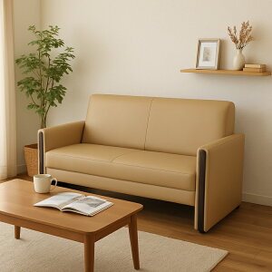 【開梱設置無料】 ソファ 2人掛け 合皮 2P PVCレザー 直線 シンプル 応接 オフィス セルマ
