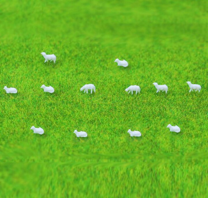 国際ブランド 白羊 ひつじ 模型 小サイズ 1：150 DIY 動物フィギュア 塗装動物 情景コレクション 鉄道模型 ジオラマ 建築模型 電車模型 