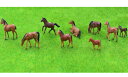 馬模型 うま 大サイズ 1：87 動物フィギュア 苔テラリウム 塗装...