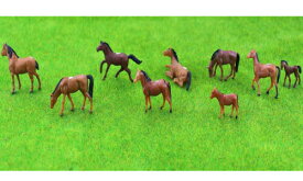 馬模型 うま 小サイズ 1：150 動物フィギュア 苔テラリウム 塗装動物 情景コレクション 鉄道模型 ジオラマ 建築模型 電車模型