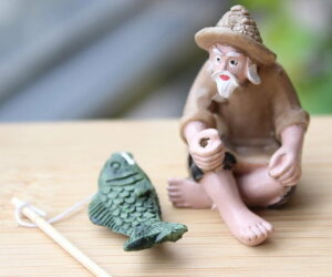 釣り人 アクアリウム 水槽 飾り コケリウム テラリウムフィギュア ミニチュア 動物 テラリウム 水槽 テラリウム ミニ アクアリウム スノードーム かわいい おしゃれ 苔テラリウム 苔盆栽 箱