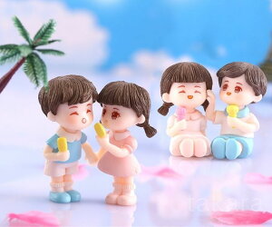 アイスクリームカップル ウェディング ウェルカム テラリウム フィギュア ミニ人形 ドールハウス テラリウム コケリウム ジオラマ 箱庭 かわいい おしゃれ ワークショップパーツ 苔盆栽 苔