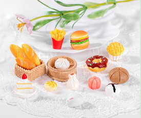 食品サンプル 豚まん パン ケーキ フライドポテト かご お茶ポット お皿 まな板 フランスパン 食パン ハンドメイド キーホルダー テラリウム 撮影道具 プリン イベント 箱庭 苔盆栽 コケリウム