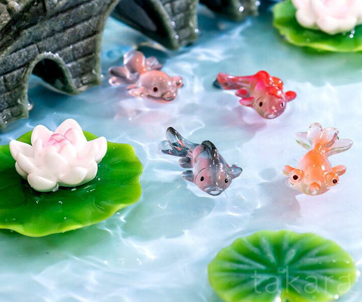 楽天市場】アクアリウム 金魚 10種 さかな ミニ テラリウム フィギュア 