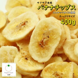 バナナチップ たっぷりサイズ 400g サクサクと食感が人気 ココナッツオイル使用 クロネコゆうパケット便発送