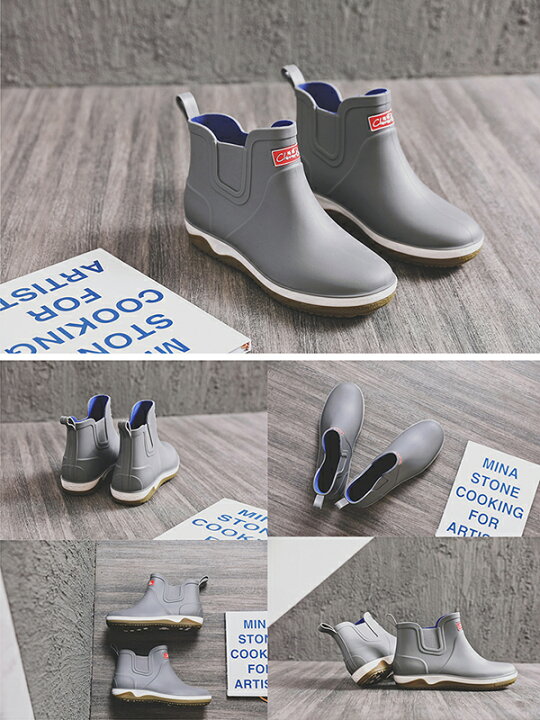 レインブーツ メンズ 歩きやすい 履きやすい ショート 滑り止め 白