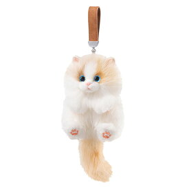 【4％OFFクーポン 8/19まで】猫ちゃん型 ぬいぐるみ バッグチャーム キーホルダー ボールチェーン ねこ ファー リアル ふわふわ 猫好き マスコット 可愛い 長毛 高級感 動物 ペット 癒し 誕生日 プレゼントに最適 猫グッズ かわいい おしゃれ キュート ラッピング